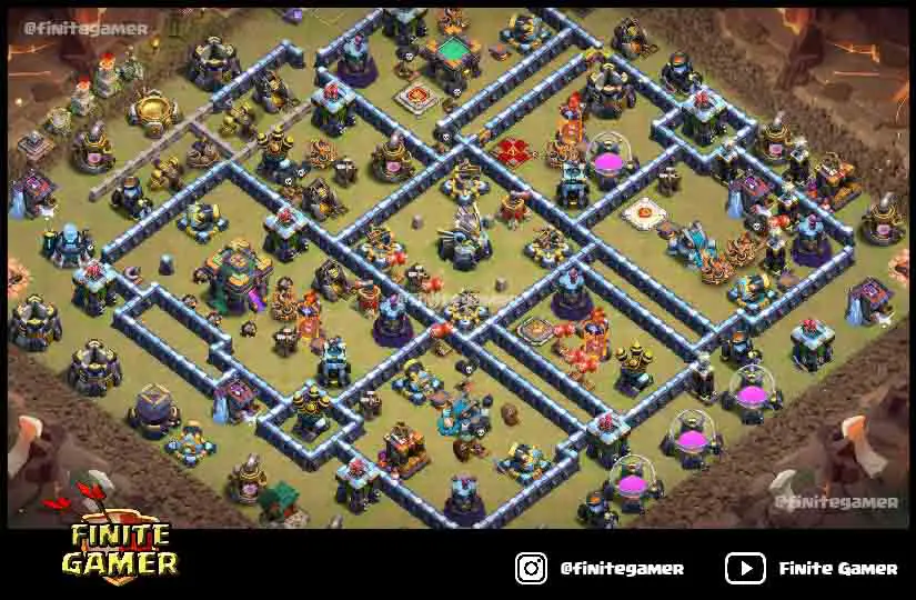 Best Town Hall War Base With Links Anti Pets Finite Gamer Base