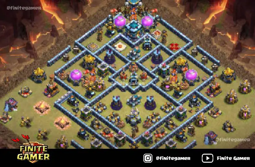 Best Town Hall Farming Base Layout With Links Finite Gamer Base