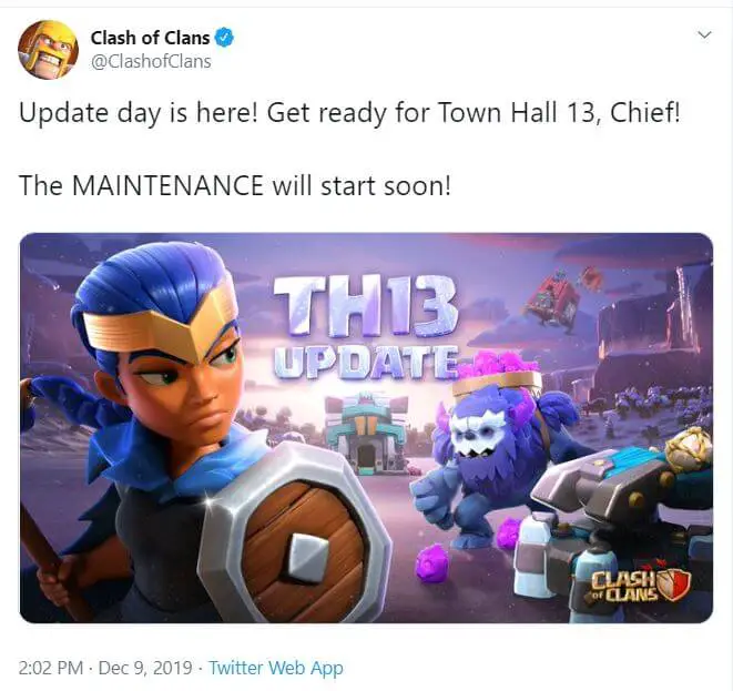 clash of clans update