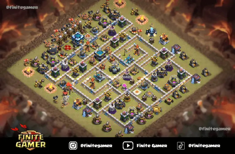 clash of clans th13 war base