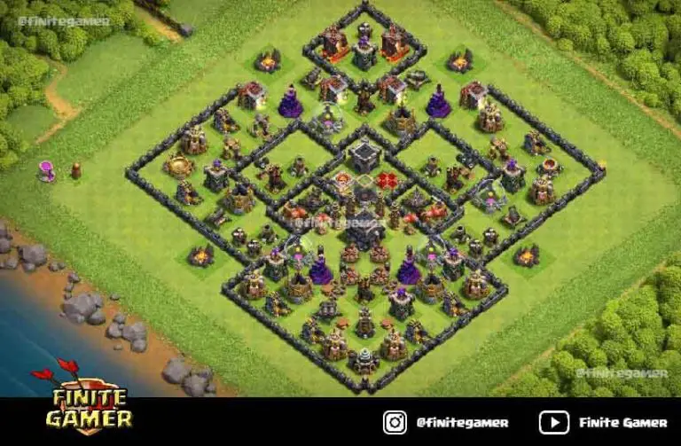 TH9 dark elixir Farming Base 2020