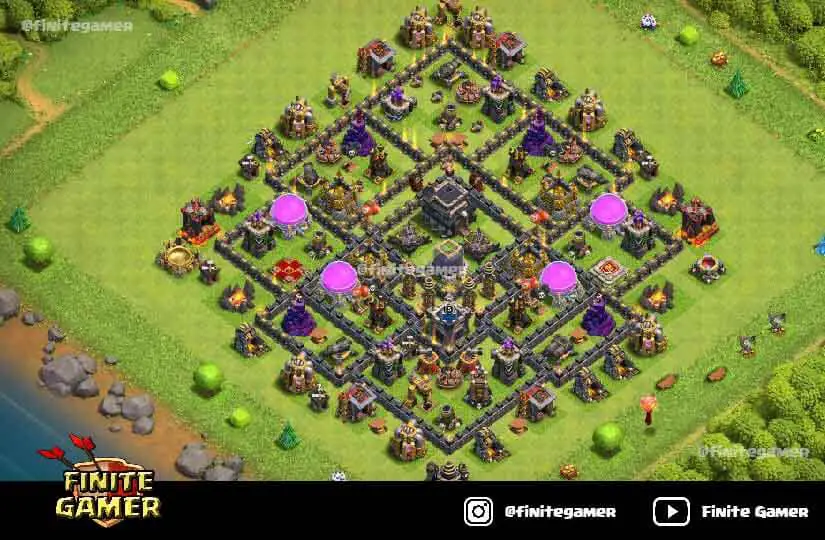 Best Town Hall 9 Bases With Links (TH9 Base) Finite Gamer