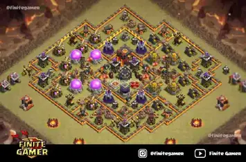 Best Town Hall 10 War Base Layouts With Links | Finite Gamer Base