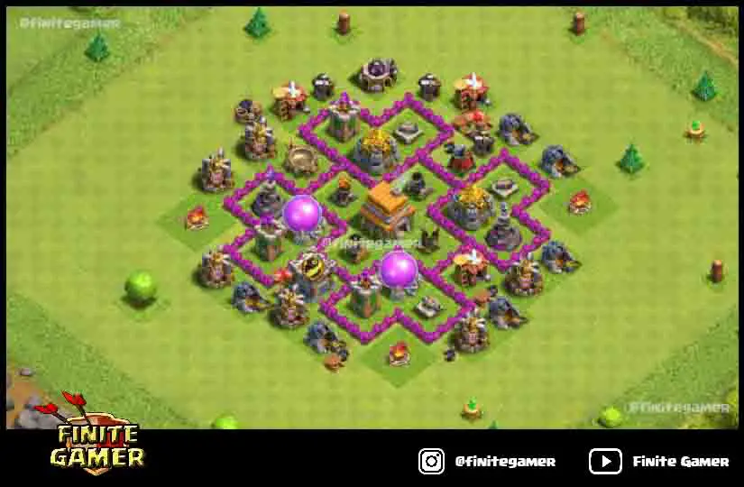 clash of clan level 6 base