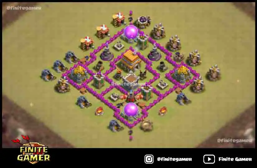 coc builder th6 war base