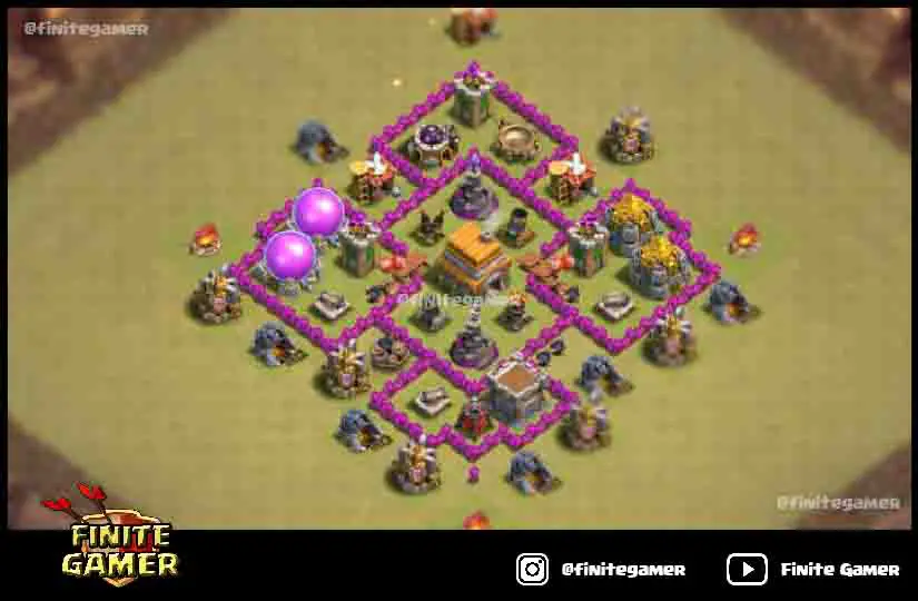 Clash Of Clans Th6 War Base With Copy Link 2021 Finite Gamer