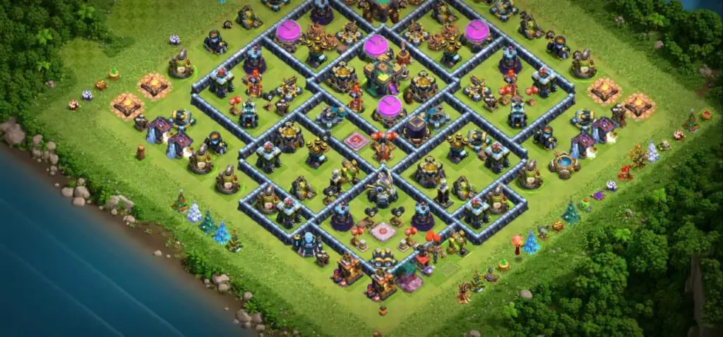 Town hall 14 Trophy Base