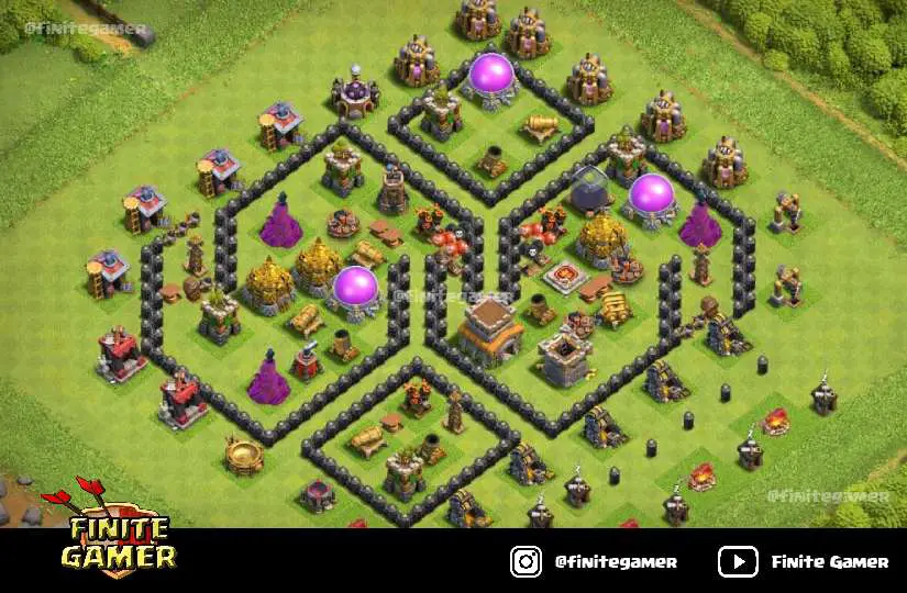 Best Town Hall 8 Farming Base Layout With Links Finite Gamer Base