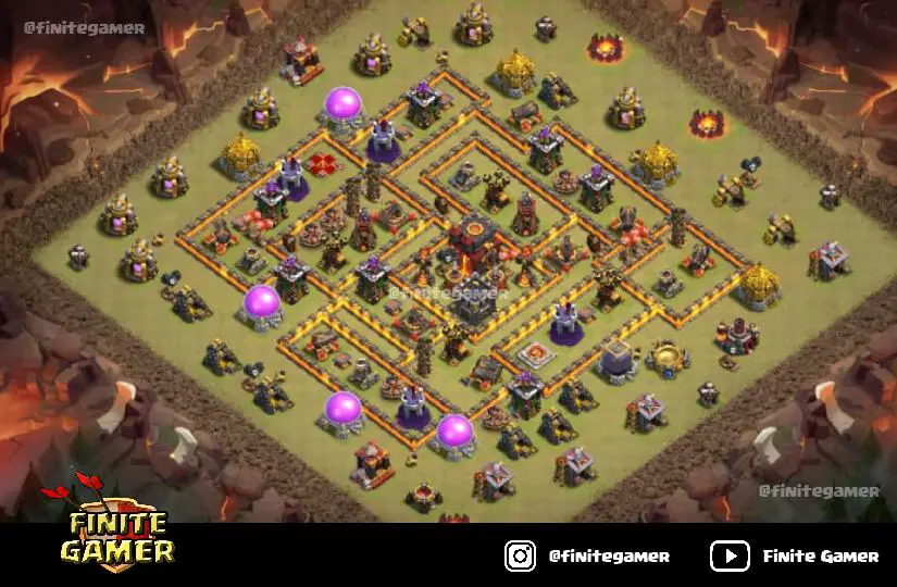 best war bases for town hall 10