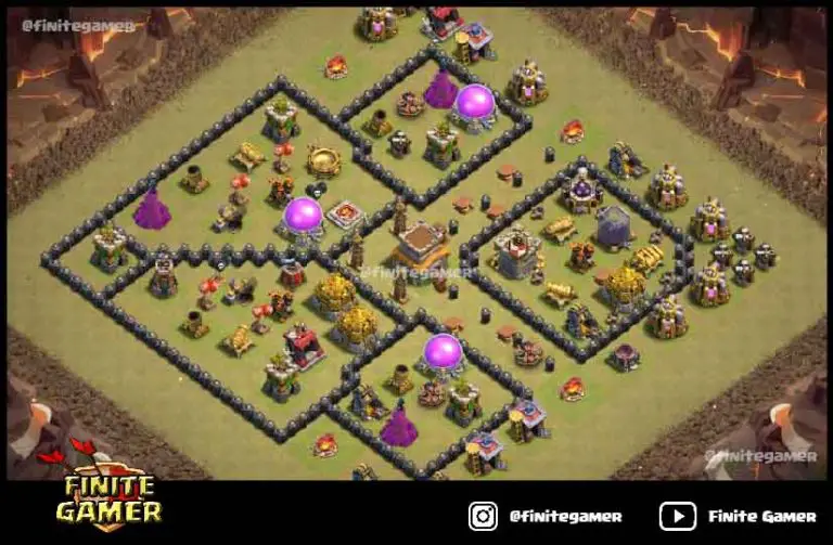 coc th8 war base