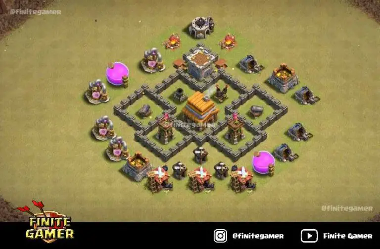 clash of clans town hall 4 layout