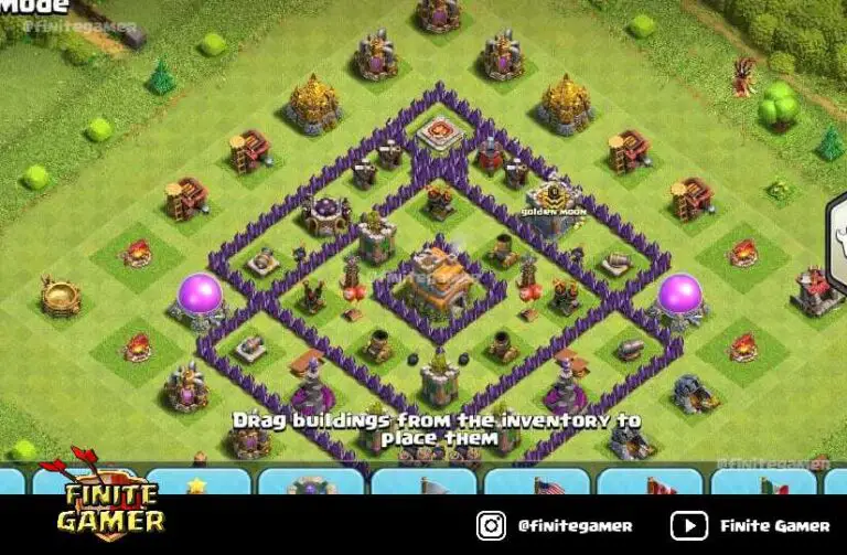 town hall 7 base defence