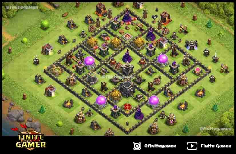 Best Town Hall 9 Farming Base Layout With Links Finite Gamer Base
