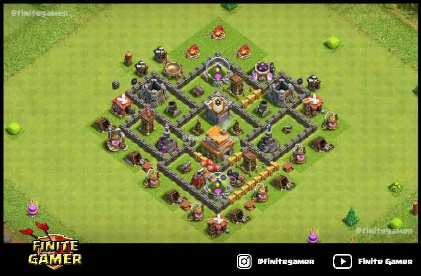 Best Town Hall 6 Bases With Links (TH6 Base) Finite Gamer
