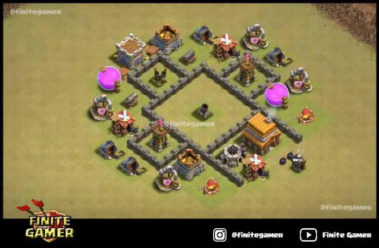clash of clans town hall 4 layout